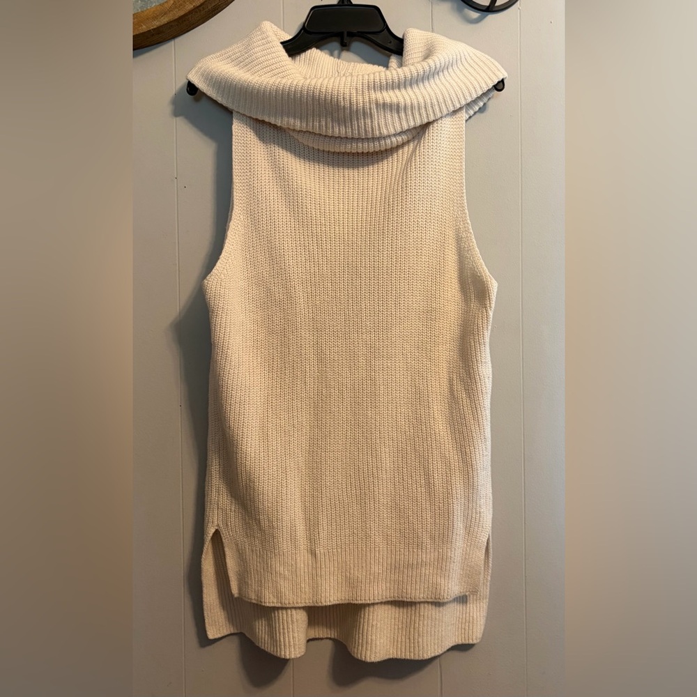 Lou & Grey Cream Knit Sweater Tunic Cowl
